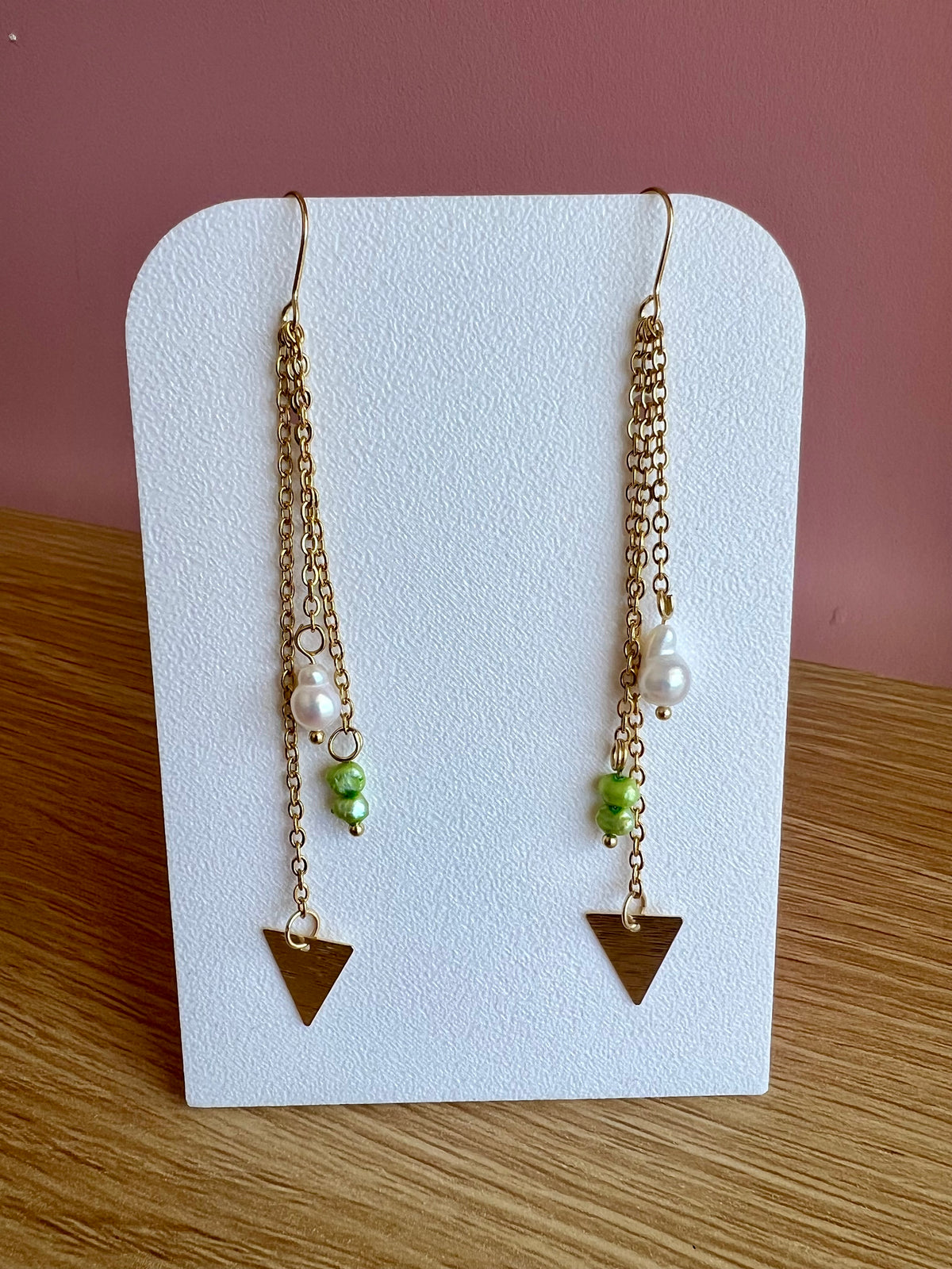 Handmade Pearl Beaded Earrings