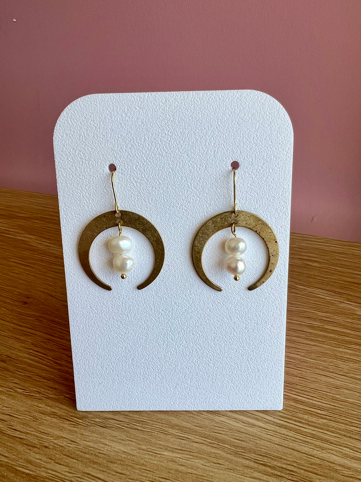 Handmade Pearl Beaded Earrings