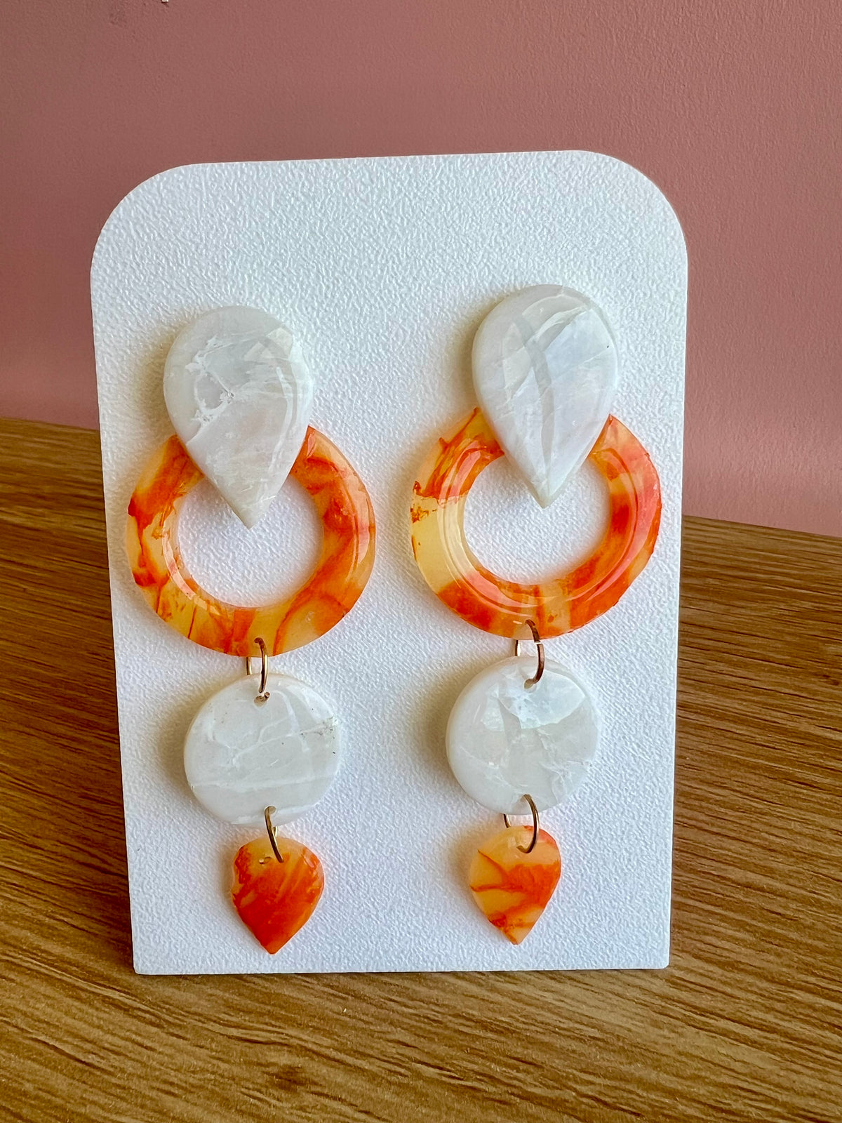Handcrafted Polymer Clay and Resin Earrings