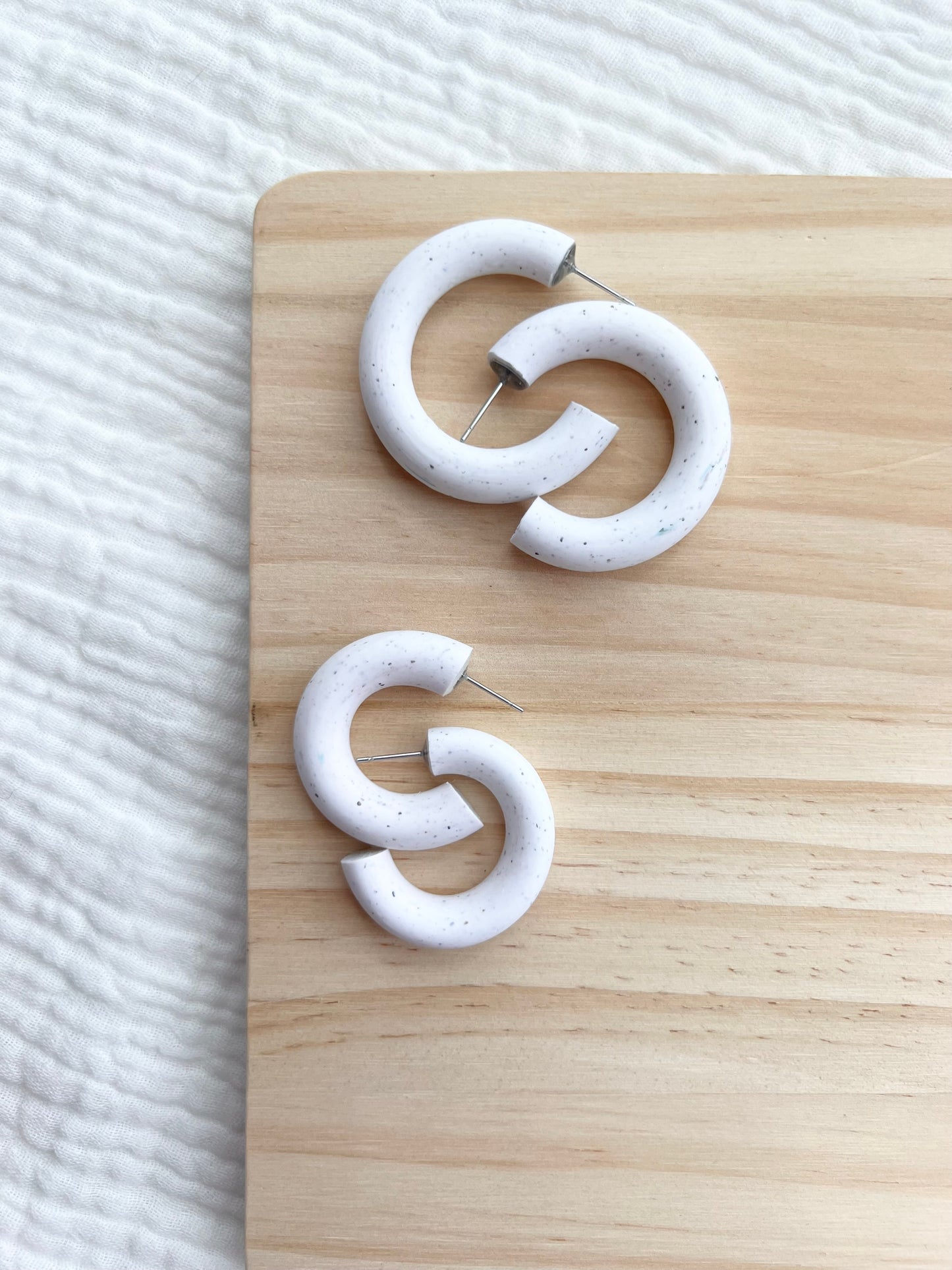 Medium Clay Hoops