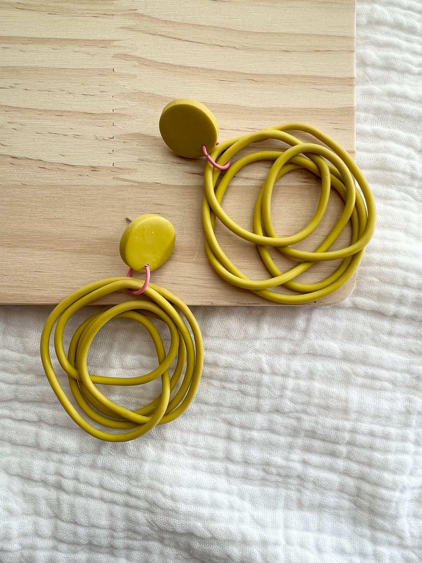 Custom Organic Clay Rope Earrings