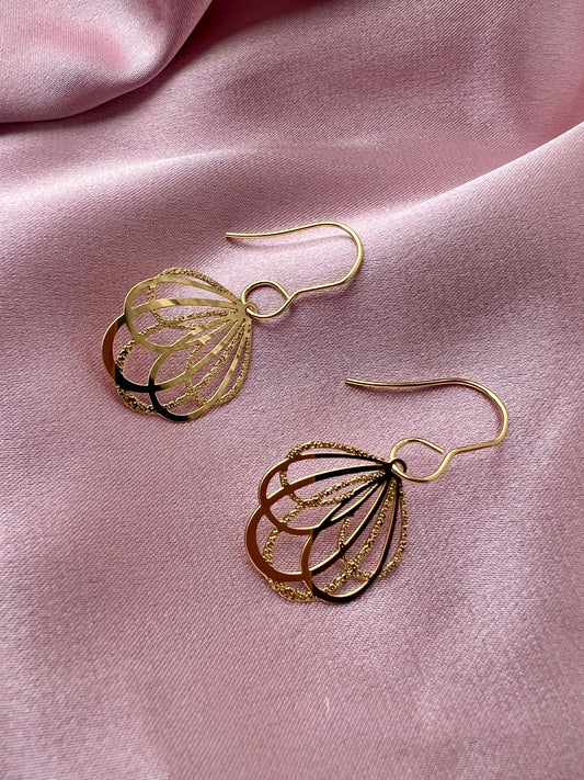 Textured Gold Earrings