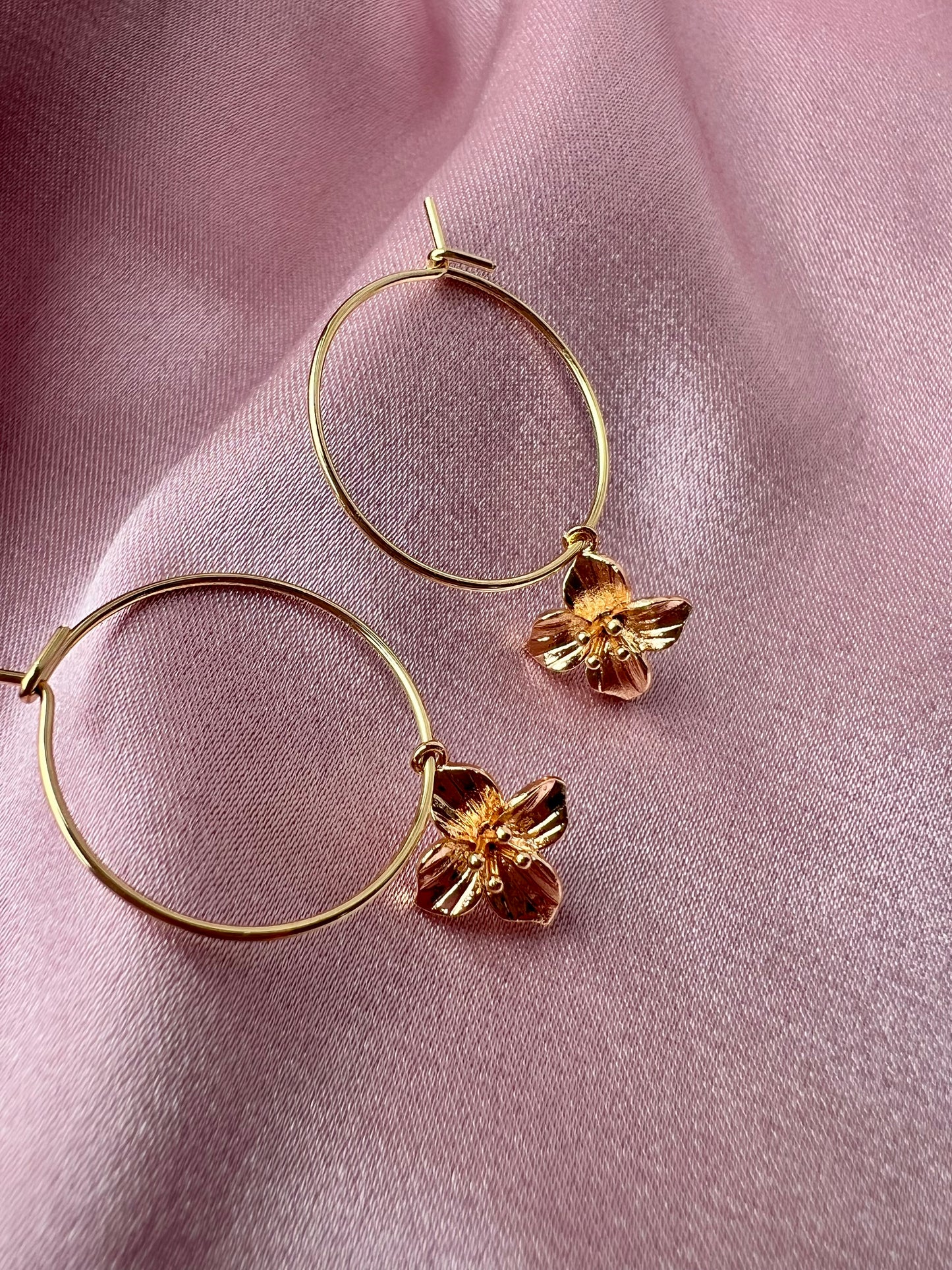 Tiny Gold Flower Earrings