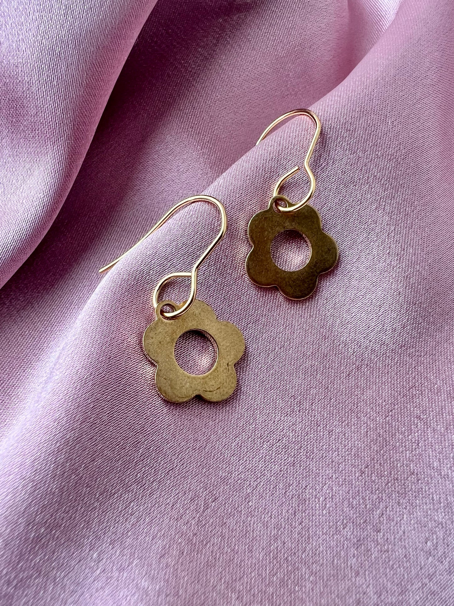 Small Gold Flower Earrings