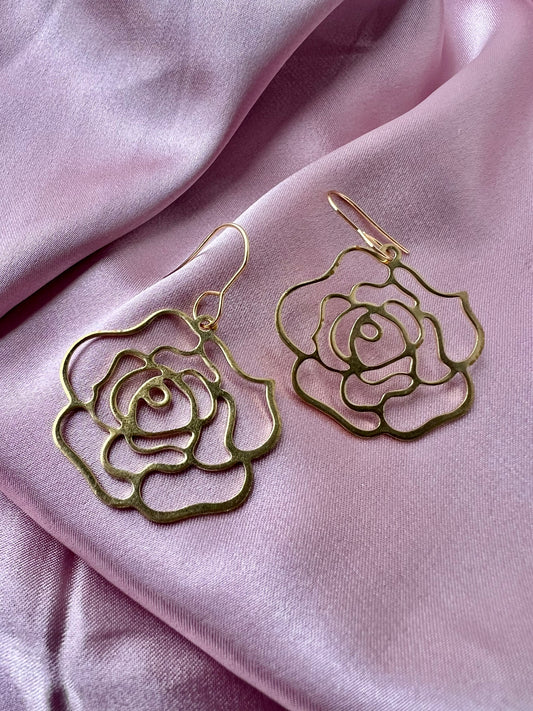 Large Rose Gold Earrings