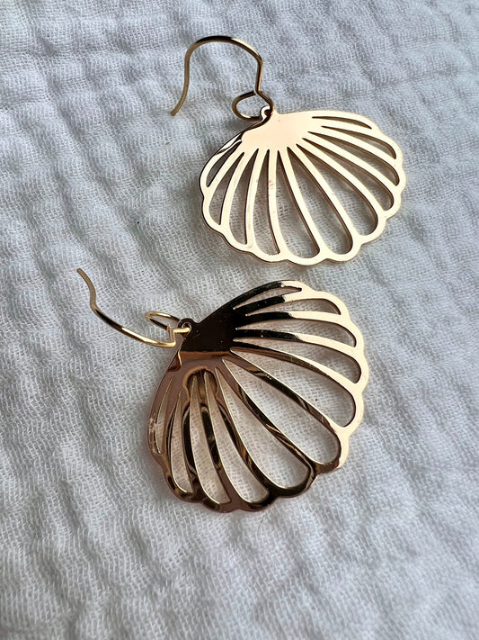 Gold Shell Earrings