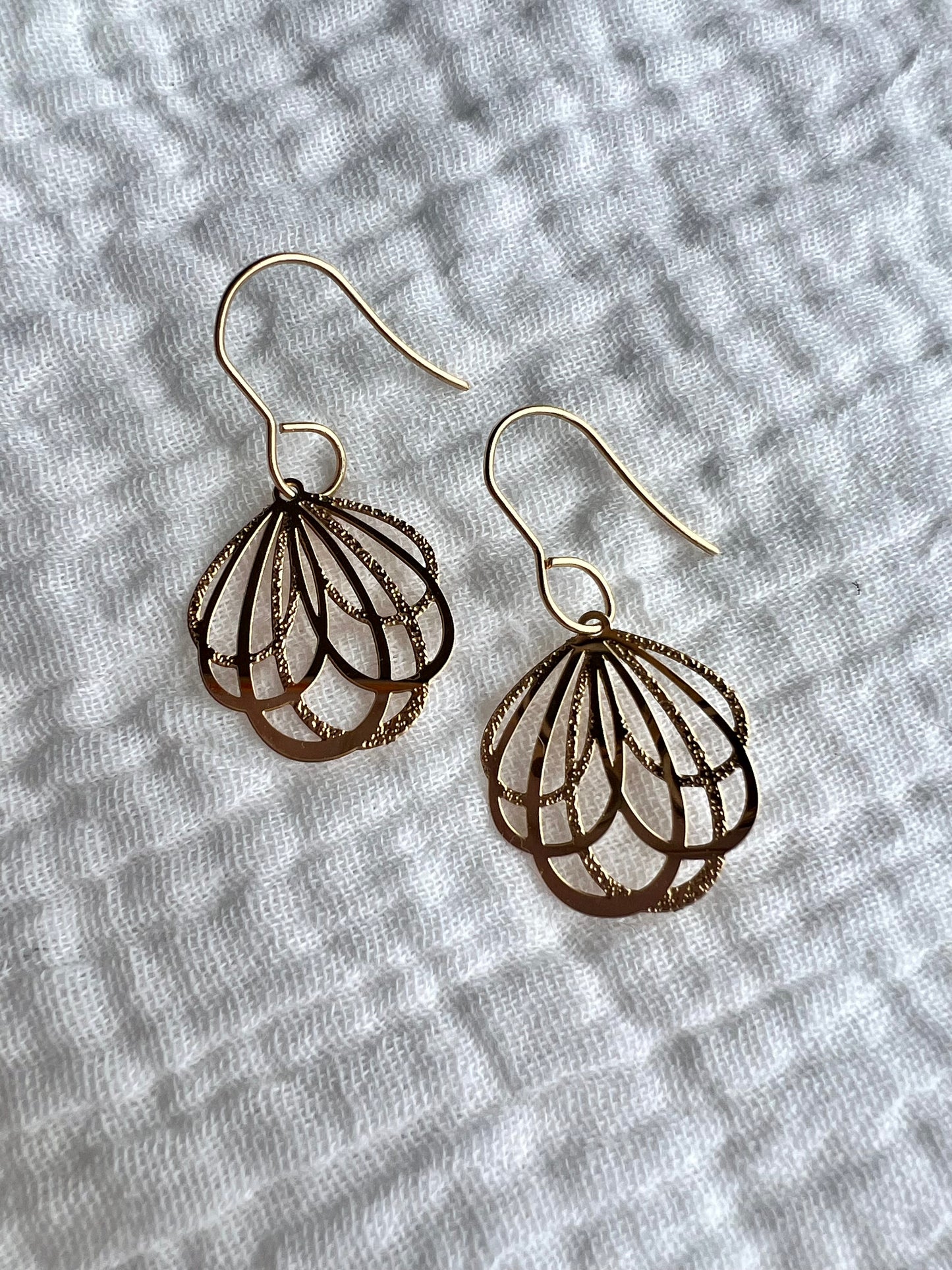Textured Gold Earrings