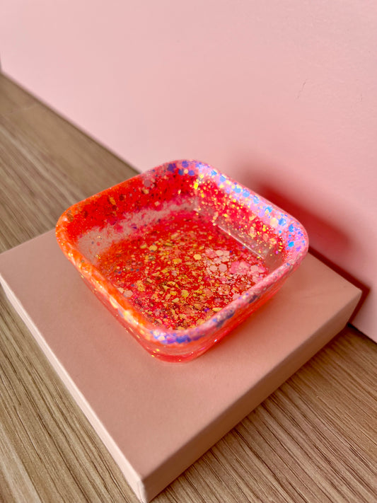 Small Pink and Orange Trinket Tray