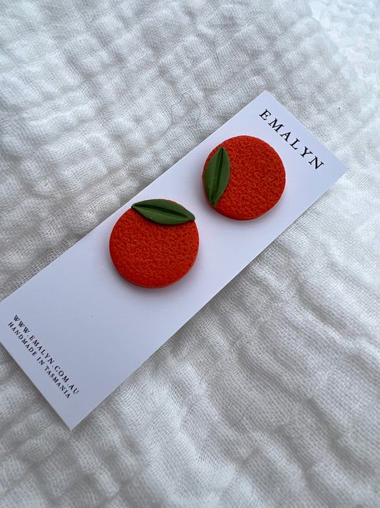 Orange Small Stud Earrings