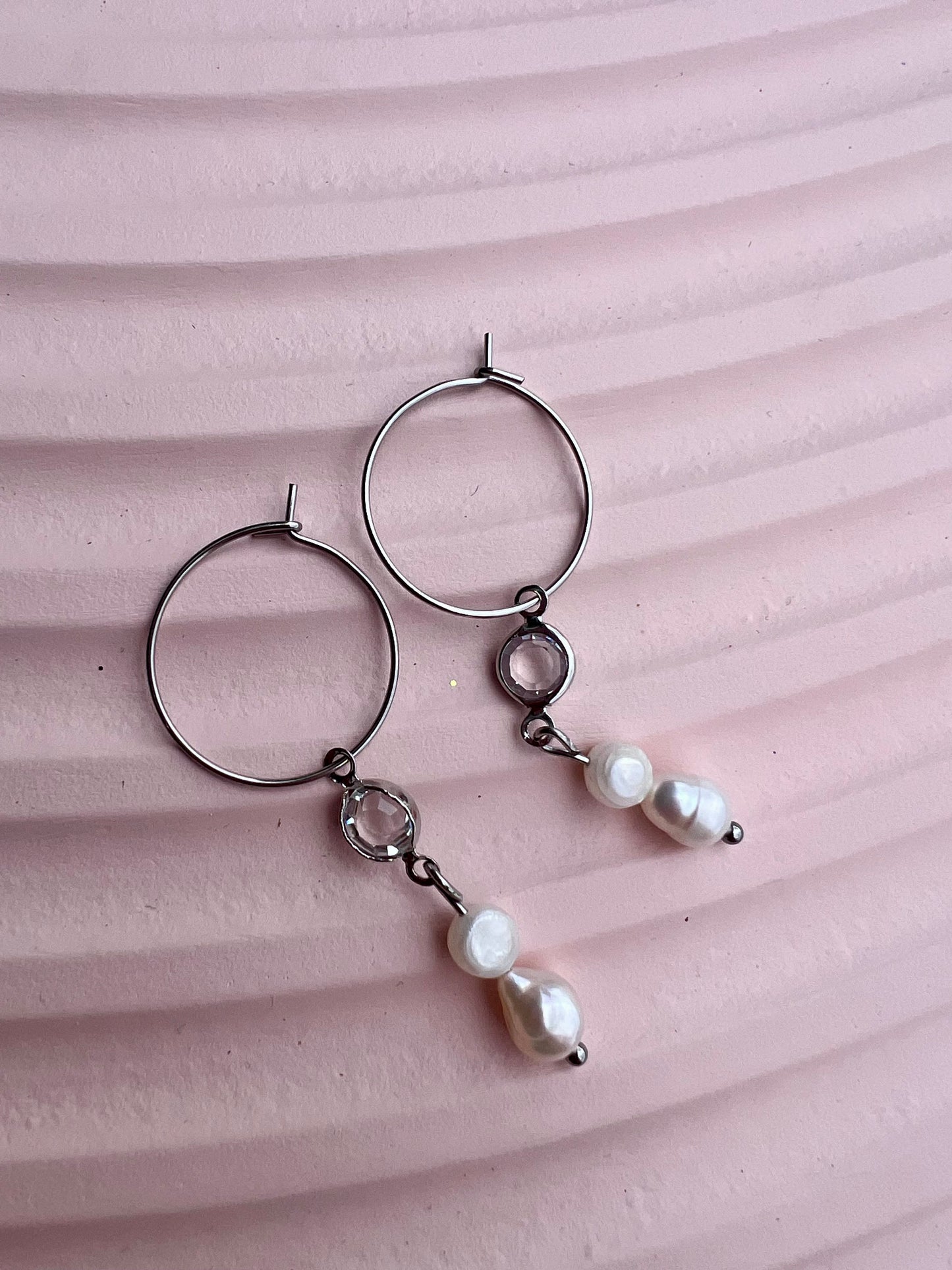 Pearl and Silver Earrings