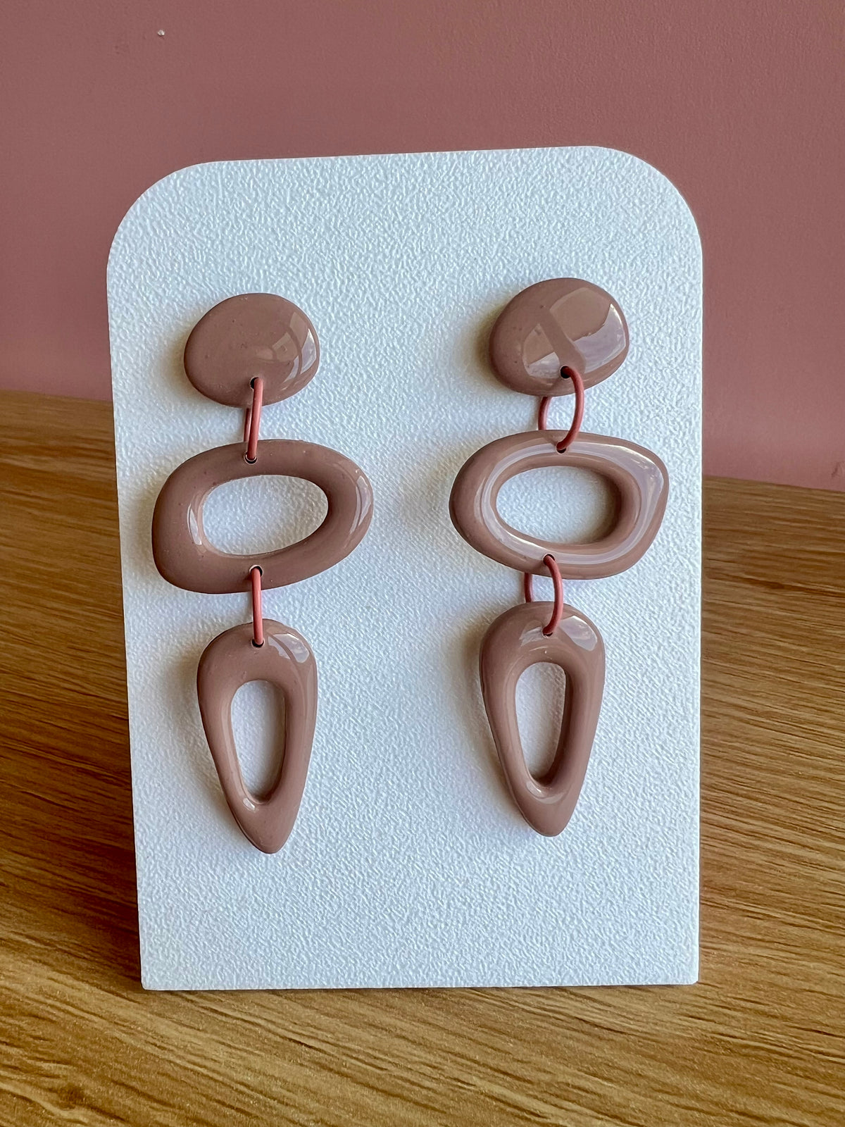 Handcrafted Polymer Clay Earrings Neutrals