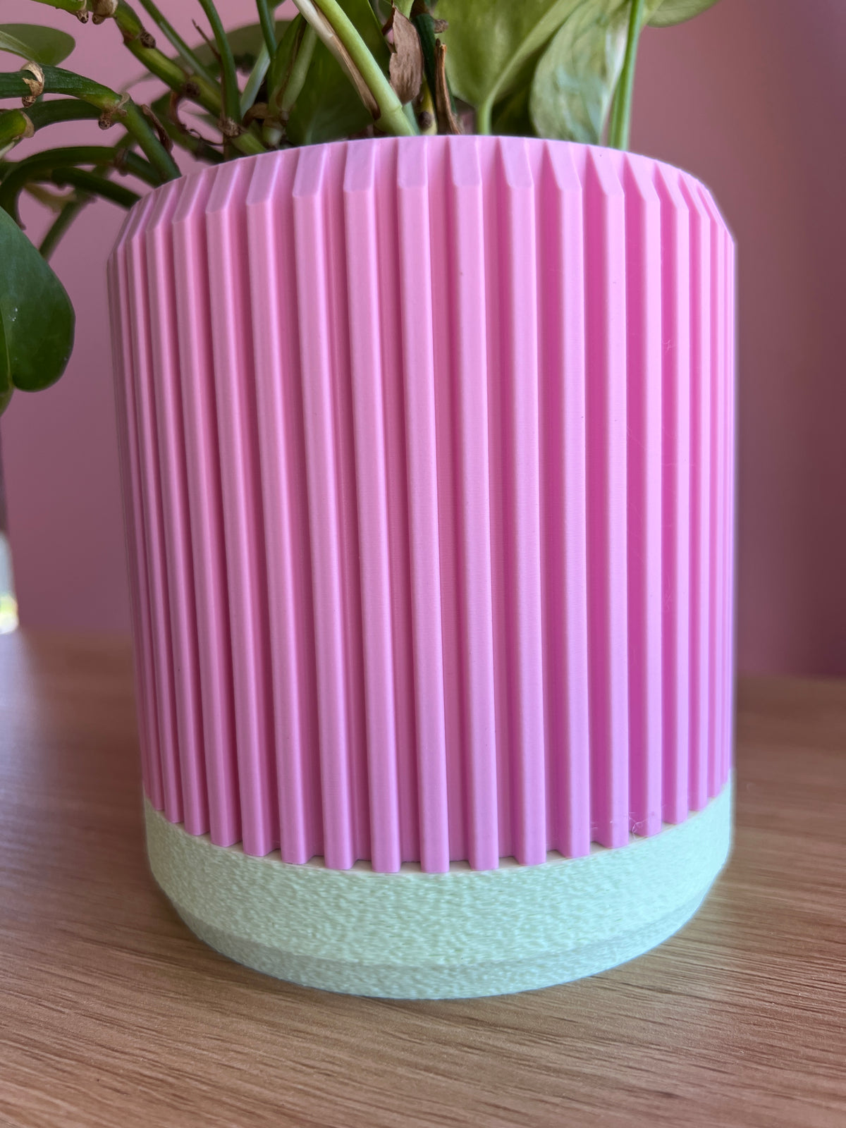Pink and Mint Planter