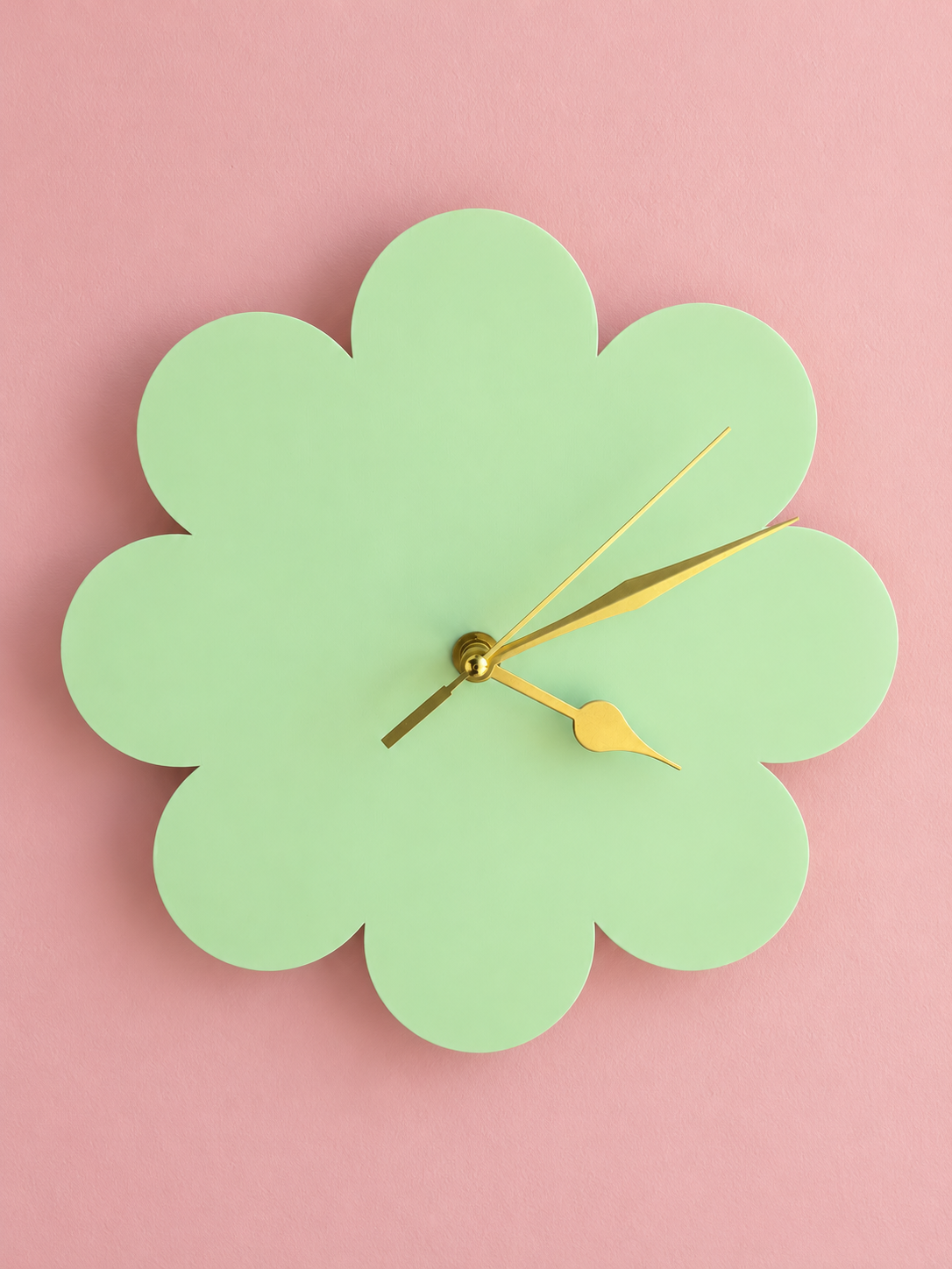 Mint Flower Clock Medium