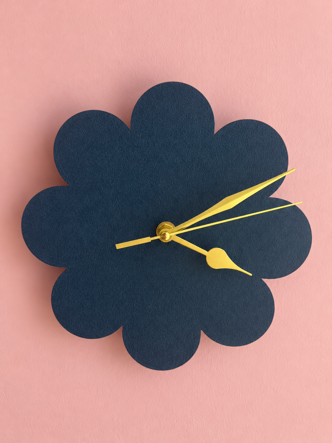 Navy Flower Clock Small